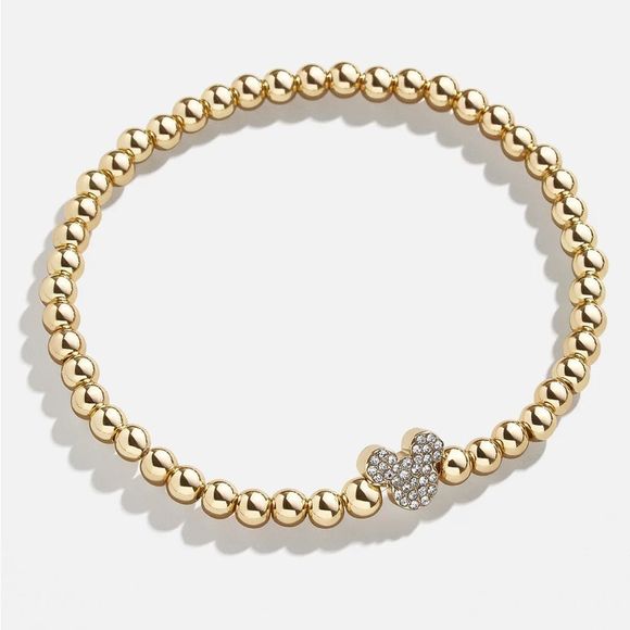 Baublebar Disney Mickey Mouse Pave Pisa Gold Plated Bracelet NEW - Picture 1 of 5